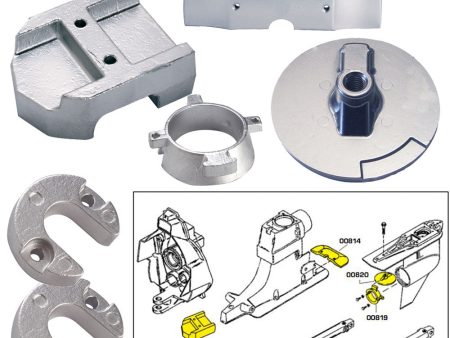 Tecnoseal Anode Kit w Hardware - Mercury Alpha 1 Gen 2 - Aluminum [20801AL] Supply