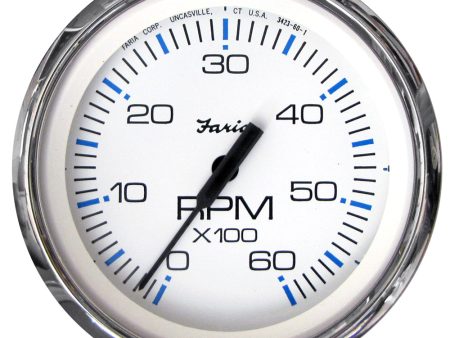 Faria Chesapeake White SS 4  Tachometer - 6000 RPM (Gas) (Inboard  I O) [33807] Supply