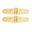 Whitecap Strap Hinge - Polished Brass - 4  x 1  - Pair [S-604BC] Fashion