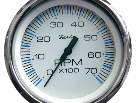 Faria Chesapeake White SS 4  Tachometer - 7000 RPM (Gas) (All Outboards) [33817] For Sale