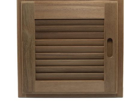 Whitecap Teak Louvered Door & Frame - Right Hand - 15  x 15  [60722] For Sale