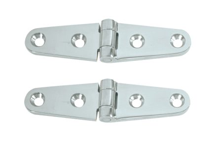 Whitecap Strap Hinge - CP Brass - 4  x 1  - Pair [S-604] Cheap