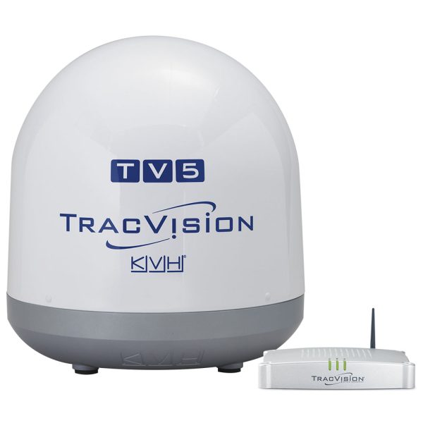 KVH TracVision TV5 w IP-Enabled TV-Hub  Linear Universal Quad-Output LNB w Autoskew  GPS [01-0364-34] Hot on Sale