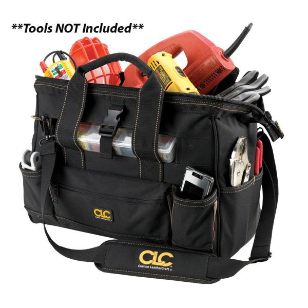 CLC 1534 Tool Bag w Top-Side Plastic Parts Tray - 16  [1534] Cheap