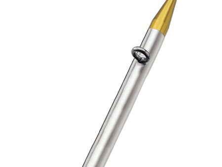 TACO 8  Center Rigger Pole - Silver w Gold Rings & Tips - 1-  Butt End Diameter [OC-0421VEL8] on Sale