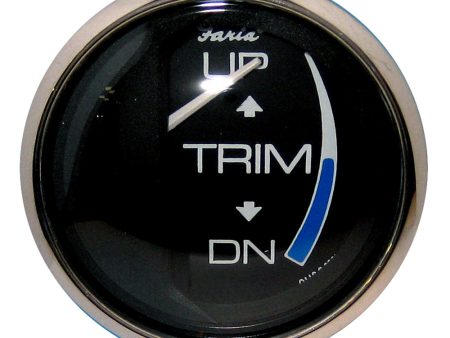 Faria Chesapeake Black 2  Trim Gauge (J E Suzuki Outboard) [13709] Sale