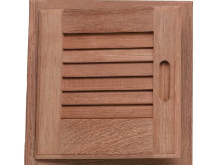 Whitecap Teak Louvered Door & Frame - Left Hand - 12  x 12  [60721] Online Hot Sale