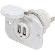 Blue Sea 12V DC Dual USB Charger Socket - White [1016200] Online Sale