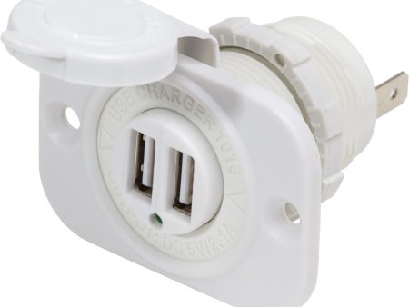 Blue Sea 12V DC Dual USB Charger Socket - White [1016200] Online Sale