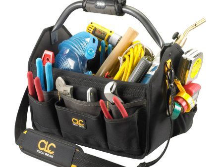 CLC L234 Tech Gear LED Lighted Handle Open Top Tool Carrier - 15  [L234] Sale