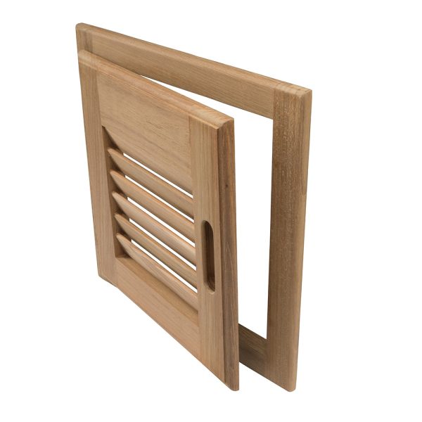 Whitecap Teak Louvered Door & Frame - Right Hand - 12  x 12  [60720] For Sale