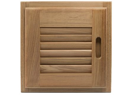 Whitecap Teak Louvered Door & Frame - Right Hand - 12  x 12  [60720] For Sale