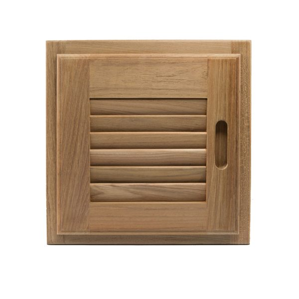 Whitecap Teak Louvered Door & Frame - Right Hand - 12  x 12  [60720] For Sale