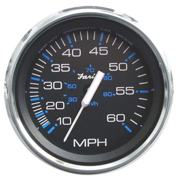 Faria Chesapeake Black 4  Speedometer - 60MPH (Pitot) [33704] on Sale