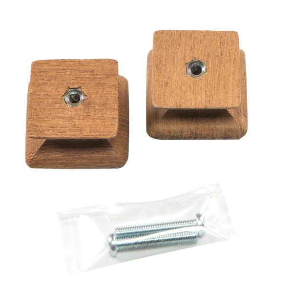 Whitecap Teak Square Drawer Knob - 1-1 8  - 2 Pack [60130-A] Online now