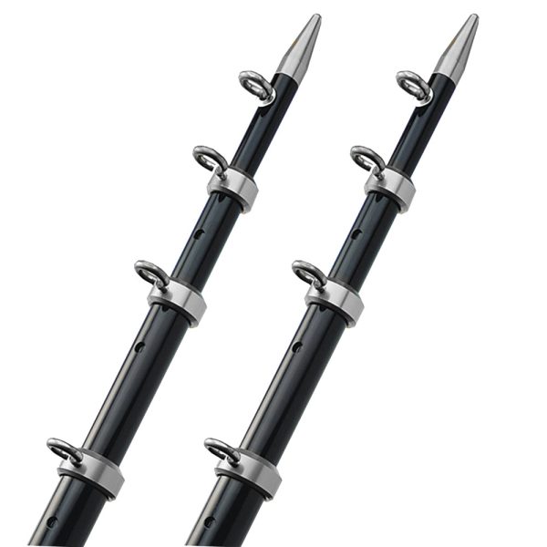 TACO 18  Telescopic Outrigger Poles HD 1-1 2  - Black Silver [OT-0552BKA186] Supply