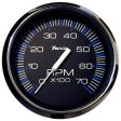 Faria Chesapeake Black 4  Tachometer - 7000 RPM (Gas) (All Outboards) [33718] For Cheap