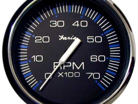 Faria Chesapeake Black 4  Tachometer - 7000 RPM (Gas) (All Outboards) [33718] For Cheap