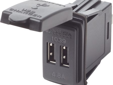 Blue Sea Dual USB Charger - 24V Contura Mount [1039] Discount