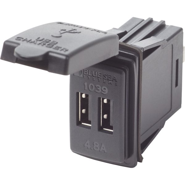 Blue Sea Dual USB Charger - 24V Contura Mount [1039] Discount