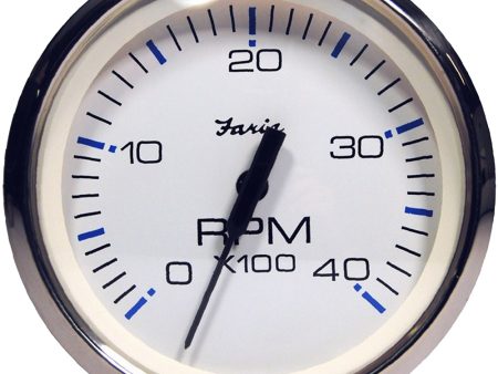 Faria Chesapeake White SS 4  Tachometer - 4000 RPM (Diesel) (Magnetic Pick-Up) [33818] Fashion