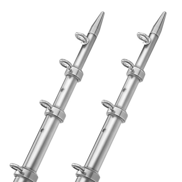 TACO 18  Telescopic Outrigger Poles HD 1-1 2  - Silver Silver [OT-0552VEL186] Sale