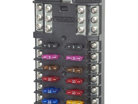 Blue Sea 5031 ST Blade Fuse Block w o Cover - 12 Circuit w Negative Bus [5031] For Discount