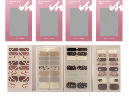 Minimalist 16 pcs Full Wrap Nail Stickers(06) For Sale