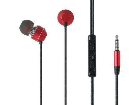 3.5mm In-Ear Earphones Model: Y771(Black & Red) Online