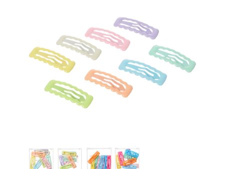 4cm Rectangle Hair Clips in Storage Box (8 pcs) Supply