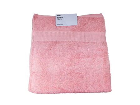 100 % Cotton bath towel (Pink) For Sale