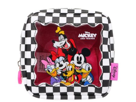 Disney Collection Cosmetic Bag(Black and White Grid) Online Hot Sale